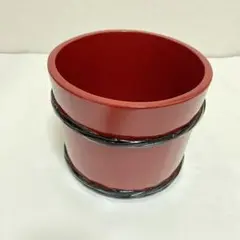 桶（おけ）漆塗り 漆器  赤、黒