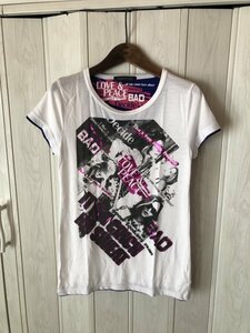 NEWPORTSIDE/ニューポートサイド/プリント柄入り/白の半袖Tシャツsp