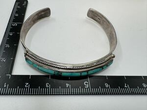 【0127】ヴィンテージ アクセサリー　タコイズ　　　　シルバー　SILVER 925 バングル　1円から