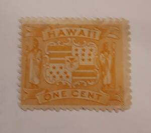 ハワイ 1セント 切手 黄色