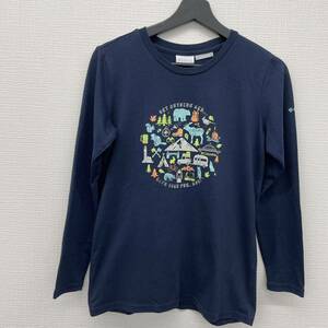 columbia 長袖カットソー アウトドア柄 ロンT キャンプ ロングTシャツ コロンビア