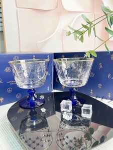 ロシア ロイヤル　lomonosov ジュースカップ　クリスタル 水晶　２点セット　新品