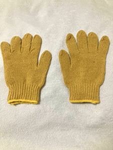 黄色　ヤマブキ色軍手　グローブ 手袋 :作業用:ガーデニング用未使用：送料140円