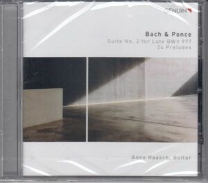[CD/Genuin]バッハ:リュート組曲第2番ハ短調BWV.997&ポンセ:24の前奏曲/アンエ・ハーシュ(gt) 2021.7
