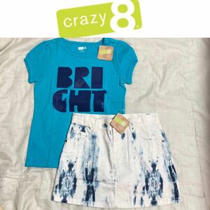 新品タグ付き☆Crazy8 半袖Tシャツ&スカートセット 上下セット 120 ジンボリー クレイジー8 アメリカインポート