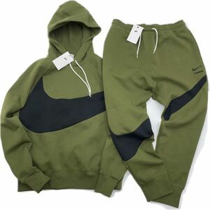 NIKE ナイキ テックフリース swoosh 上下セット カーキ XL DD8223/DD1024-326 23-0402-2-7/8