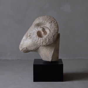 02808 羊の置物 / オブジェ 彫刻 作家もの アート 芸術 レトロ 古道具 モダン インテリア