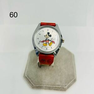 4SC245 【動作品】Disney ディズニー Mickey Mouse 腕時計 5000-7000 手巻き腕時計 手巻き 時計 中古 現状品 