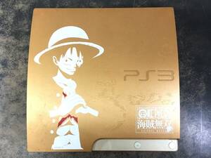 ☆SONY PS3 本体 ワンピース 海賊無双 GOLD EDITION 金色 ゴールド 320GB ルフィ 限定品♪