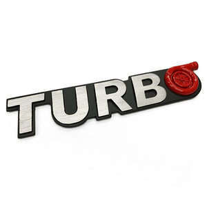 TURBO プレート エンブレム ステッカー カスタム ラベル ドレスアップ カー用品 ポイント消化 送料無料 Bタイプ