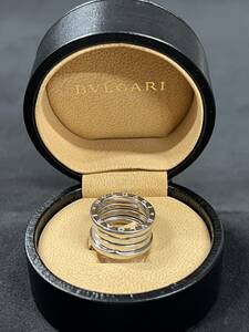 0000-0331 1円出品 BVLGARI ブルガリ アクセサリー リング 指輪 B-ZERO1 ビーゼロワン 750 ホワイトゴールド 総重量 約 10.45g 箱 あり