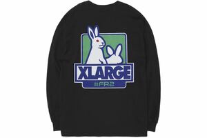 Lサイズ BLACK XLARGE collaboration with #FR2 LS TEE ロングスリーブTシャツ X-LARGE fr2 エクストララージ エフアールツー