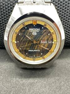 H5432 RICOH リコー リクオーツ 570032S ツートンカラー文字盤 カットガラス メンズ腕時計 レア