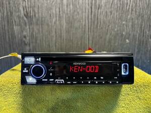 ☆KENWOOD ケンウッド CDデッキ U381BT 1DIN フロントUSB・AUX☆040908M