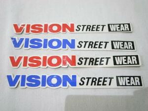 JB即決 VISION ビジョン ロゴ ステッカー 4枚 セット 90s VISION SK8 SURF GONZ ヴィジョン DEAR SKATING H-STREET WORLD INDUSTRIES