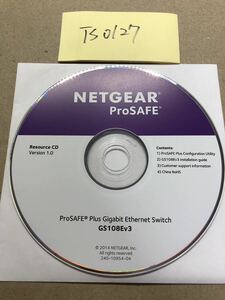 TS0127/中古品/NETGEAR ProSAFE Resource CDVersion 1.0　ProSAFE Plus Gigabit Ethernet Switch GS108Ev3