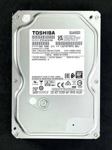 【送料無料】 ★ 1TB ★　TOSHIBA　/　DT01ACA100　【使用時間： 53 ｈ】　2023年製　稼働極少　3.5インチ 内蔵HDD　SATA600/7200rpm