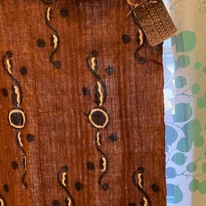 ハンドクラフト マリ共和国 マルチカバー 泥染 ボゴランフィニ ブラウン系 アフリカ 布 雑貨