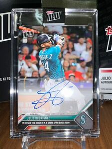 フリオ・ロドリゲス シリアルナンバー付き直筆直書きサインカードOn-Card Autograph # to 99 Julio Rodrguez - 2023 MLB TOPPS NOW Card731