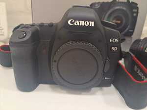 (h20)Canon キャノン EOS 5D Mark II ボディ デジタル一眼レフ LENS EF 24mm 1:1.4 L φ77mm 動作未確認