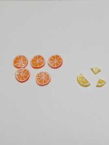 ミニチュア オレンジ スライス 小 5枚セット ドールハウス デコ