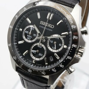 3513▲ SEIKO 腕時計 SELECTION SBTR021 10気圧防水 クロノグラフ 三つ目 カレンダー ミリタリー メンズ カジュアル ブラック【0507】