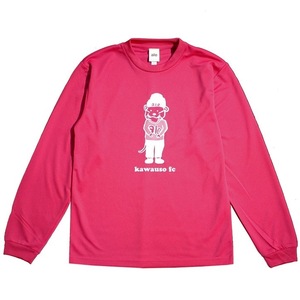 ale (アレ) KAWAUSO L/S プラクティス シャツ (L) PINK | soccer futsal サッカー フットサル ピンク プラシャツ 長袖 カワウソ