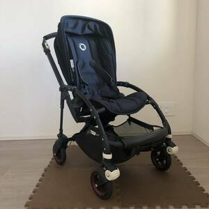 bugaboo bee5 バガブー　ベビーカー ブラックフレーム美品　純正ライナー、レインカバー付き　送料無料