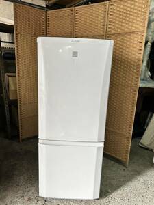 三菱 MITSUBISHI 146L ノンフロン冷凍冷蔵庫 2ドア MR-P15ED-KW形 冷蔵100L 冷凍46L 右開き 2018年製 No.1038