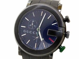 グッチ GUCCI 腕時計 ☆ 101M メンズ クォーツ ウォッチ クロノ ブラック系 シェリー □5I6A ロフト00