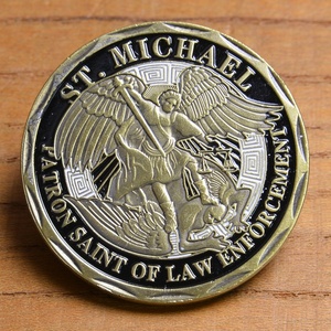 チャレンジコイン 聖ミカエル アメリカ警察 記念メダル Challenge Coin 記念コイン PATRON SAINT OF