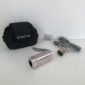G※ JVC Everio デジタル ビデオカメラ GZ-V590-N ピンクゴールド FULL HD バッテリー 2個 エブリオ ケンウッド スリムボディ 通電確認済み