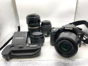 【13119】良品 PENTAX ペンタックス K200D DA18-55mm DA50-200ｍｍ ダブルキット TAMRON AF 18-200mm XR DiⅡ ストロボ 一眼レフカメラ