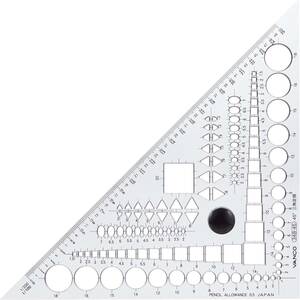  縦212×横212×厚さ3mm バンコ 三角定規45°テンプレートプラス