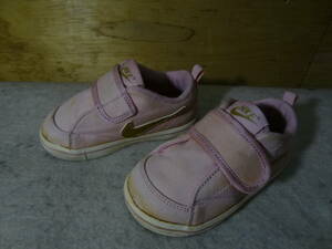 全国送料無料 ナイキ NIKE 子供靴キッズベビー女の子ピンク色キャンバス素材スニーカーシューズ 13cm 