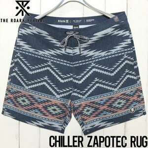 【送料無料】THE ROARK REVIVAL ロアークリバイバル CHILLER ZAPOTEC RUG BOARDSHORTS 17インチレングス RB393 32インチ