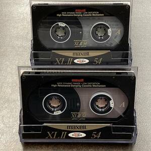 1814BT マクセル XLII 54分 ハイポジ 2本 カセットテープ/Two Maxell XLII 54 Type II High Position Audio Cassette