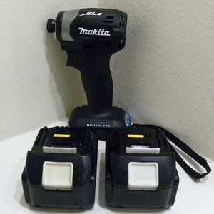 1円～ マキタ makita 充電式インパクトドライバ TD173D ブラック 18V バッテリー2個付 BL1860B 中古 動作確認済 送料無料！