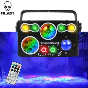 業務用 エイリアン LED ステージライト マジック ボール 照明 ウェーブ ストロボ グリーン レーザースター RGB パターン DJ 6in1 G467