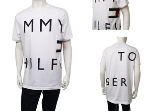 ts-09T3334-Wt-L TOMMY HILFIGER 半袖Ｔシャツ クルーネック ビックロゴトップス US ホワイト