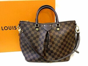 新品同様 ヴィトン N41546 ■ シエナ MM ダミエ 2WAY ショルダーバッグ ハンドバッグ □ レディース Louis Vuitton 6B ママニ100