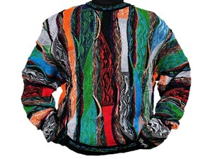 COOGI (クージー) MERCERIZED COTTON KNIT ジャガード織りマーセライズド コットンセーター ヒップホップ ラッパー B系【新品・未使用品】