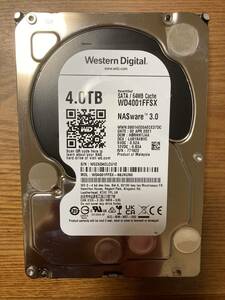 【希少モデル！】Western Digital ウェスタンデジタル WD Red Pro シリーズ WD4001FFSX 3.5インチ HDD 4TB（NAS向け仕様）