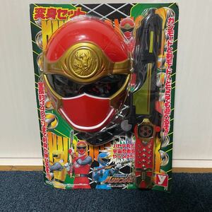 当時物 忍風 戦隊 ハリケンジャー 変身セット C ハリケン レッド ユタカ ハーティロビン ハヤテ丸 さや お面 特撮 ヒーロー