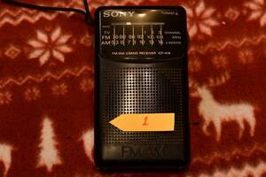 【オーディオ機器・ラジオ】ソニー SONY ICF-S14 ポケット ラジオ 一部動作確認済