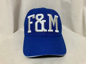 FRANKLIN&MARSHALL フランクリンアンドマーシャル ロゴ刺繍入りキャップ/帽子 ブルーベース 58 中古品