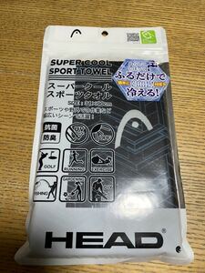 HEAD SUPER COOL SPORT TOWEL ヘッド スーパークール スポーツタオル31×90cm ひんやりタオル 黒柄