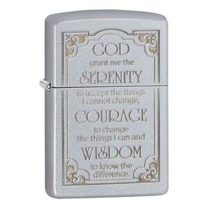 ZIPPO セレニティ プレイヤー 28458 サテンクローム Serenity Prayer ジッポー オイルライター