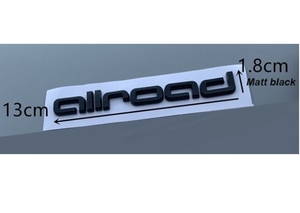 アウディ オールロード エンブレム リアステッカーA3 A4 A5 A6 A7 A8 TT Q3 Q5 Q7 A1 B5 B6 B7 B8 B9 8P 8V 8L C6 C5 C7 (艶消黒）