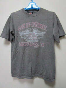 レア！1991年製 ハーレーダビッドソン　イーグルプリントＴシャツ・Ｌ（HARLEY DAVIDSON 90’sヴィンテージオールドビンテージＴシャツ）